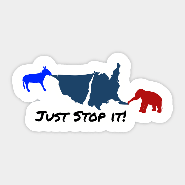 Just Stop It! Sticker by rand0mity